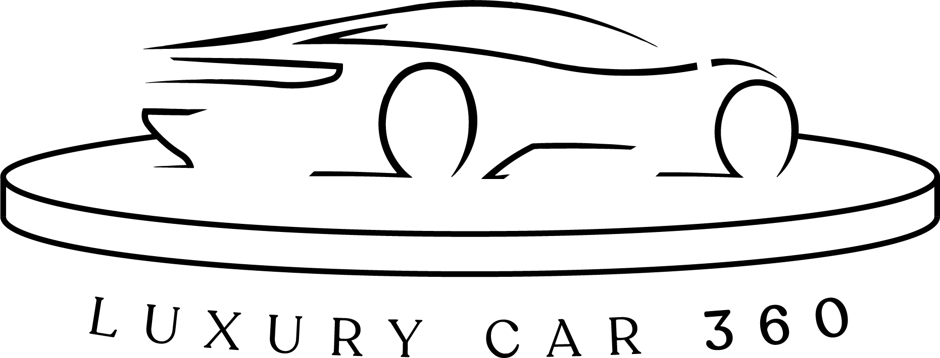 logo noir luxury car 360